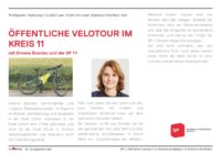 Velotour im Kreis 11 mit Simone Brander und der SP11